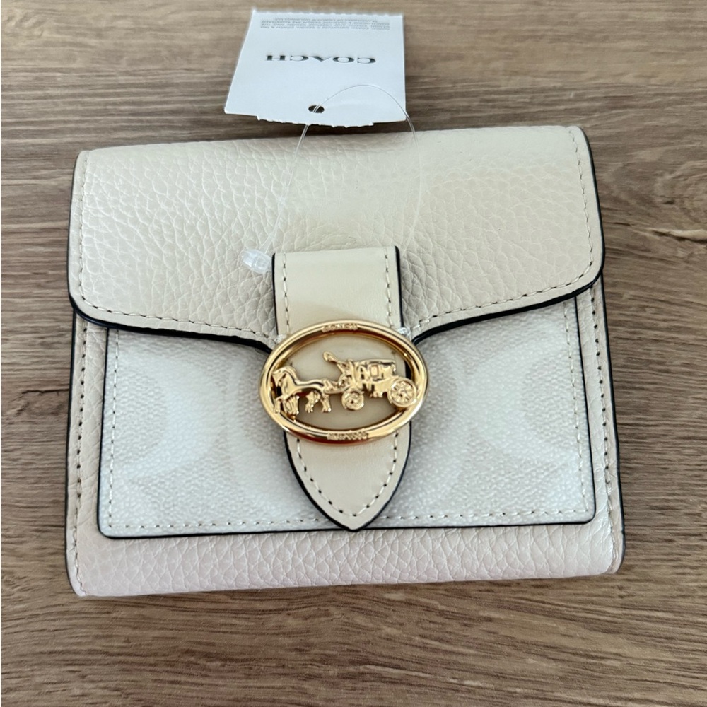 Coach Cream Leather Wallet
